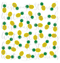 Pineapple 3 pieces background cookie stencil