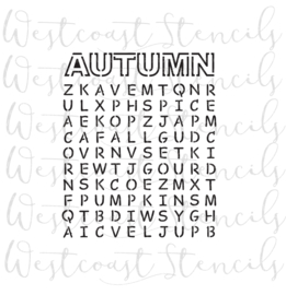 Autumn search cookie stencil