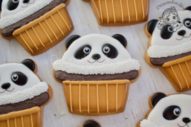 Panda cupcake cookie cutter