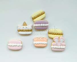 Macaron diertjes mini's cookie cutters