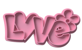 love tekst peace stempel & cookie cutter (2 delig)