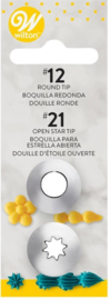 Wilton Decorating Tip Set #012, #021