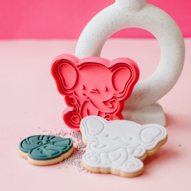 olifant baby stempel  & cookie cutter - 2 delig