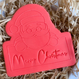Merry christmas cookie stempel met handvat