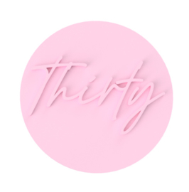 Thirty "written"  stempel