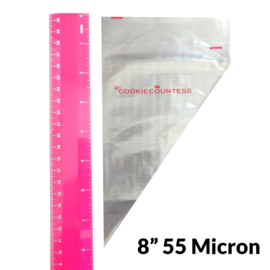 Tipless Piping Bags 8" 55 micron 100 stuks