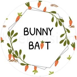 sticker BUNNY BAIT - 10 stuks-5 cm rond