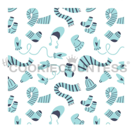 Mittens, Scarves and Hats 2 Piece Stencil set