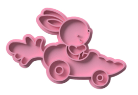 Bunny auto & cookie cutter 2 delig