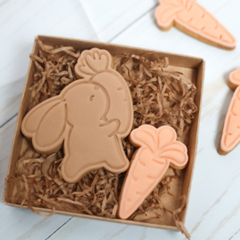 haasje met wortel stempel & cookie cutter 2 delig