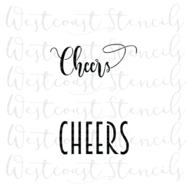 Cheers cookie stencil