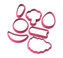 Salade 7 delig cookie cutter set