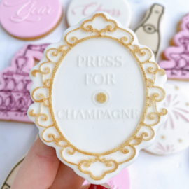 Nieuwjaar - Press for Champagne  & cookie cutter - 2 delig