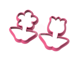 Duo bloem cookie cutters