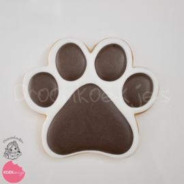 Honden poot  cookie cutter & hulp stencil