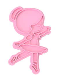 Ballet meisje stempel & cookie cutter 2-delig