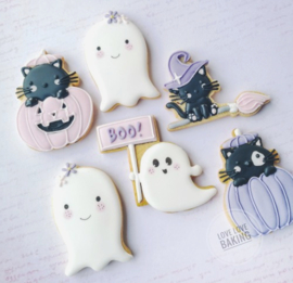 spookje met bloem cookie cutter 8 cm