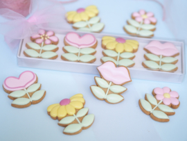 moederdag bloemen  cookie cutters 4 - delig & hulp stencils