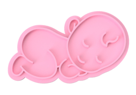 Slapende baby stempel  & cookie cutter - 2 delig