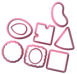 Party hapjes schaal cookie cutter 9 delig