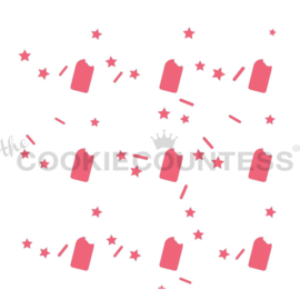 Popsicles 3 Piece Pattern Stencil