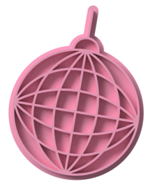 Disco bal stempel & cookie cutter 2-delig