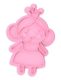 Prinses stempel  & cookie cutter - 2 delig