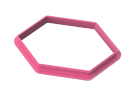 Zeshoek lang cookie cutter