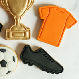 voetbal schoen stempel  & cookie cutter - 2 delig