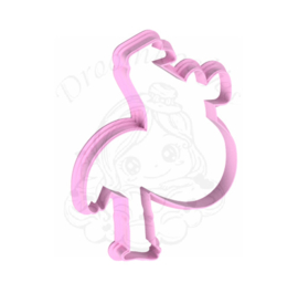 Ooievaar cookie cutter & stencil 12,5 cm