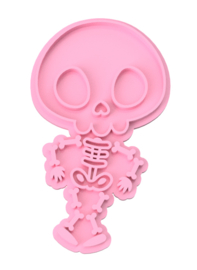skelet pop  halloween  & cookie cutter - 2 delig