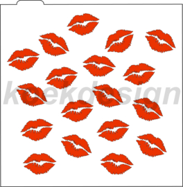 Multi lips cookie stencil