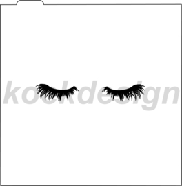 Eyelashes cookie stencil