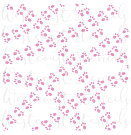 bunny print cookie stencil