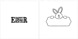 Happy easter double layer cookie stencil