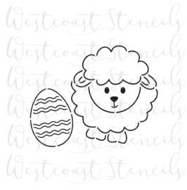 sheep with egg  PYO cookie stencil