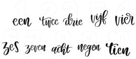 Nummers met tekst NL versie cookie cutters & stencil