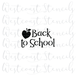 Back to school cookie stencil