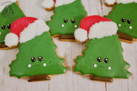 Kerstman boom cookie cutter