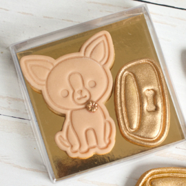 Chihuahua stempel  & cookie cutter - 2 delig