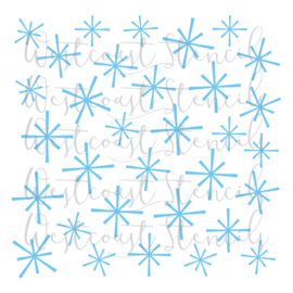 Retro snow flake cookie stencil