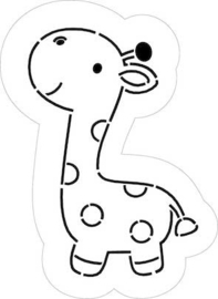 Giraffe cookie cutter & hulp  stencil