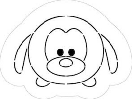 Tsum tsum hond  cookie cutter & hulp stencil