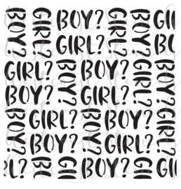 Boy Girl  cookie stencil