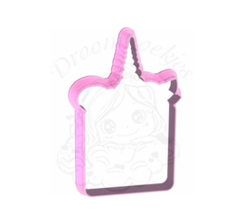 Unicorn square cookie cutter
