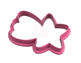 Chubby unicorn ster cookie cutter