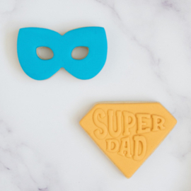Super DAD "POP" stempel  & cookie cutter - 2 delig