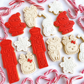 Kerst ster cookie stempel  & cookie cutter - 2 delig