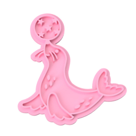 Zeehond stempel  & cookie cutter - 2 delig