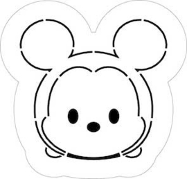 Tsum tsum mouse 2 delig  cookie cutter & hulp stencil